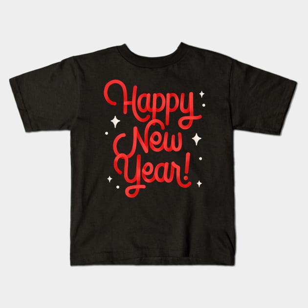 Happy New Year Kids T-Shirt by Aldrvnd